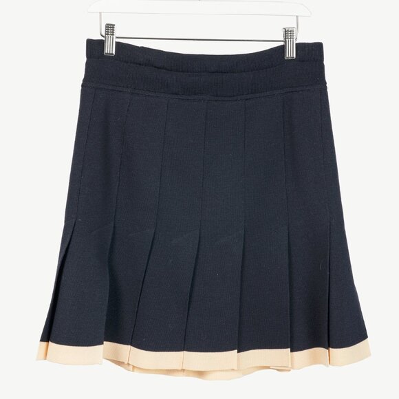 Escada by Margaretha Ley Navy Wool-Knit Piped Sweater & Skirt Set - Picture 3 of 16